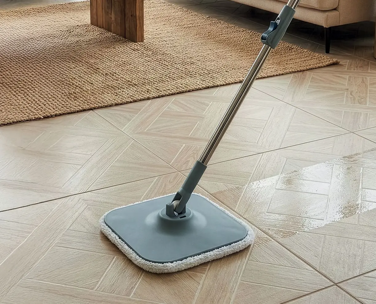Photo illustration univers brosserie séche et humide. combiné de lavage flex mop