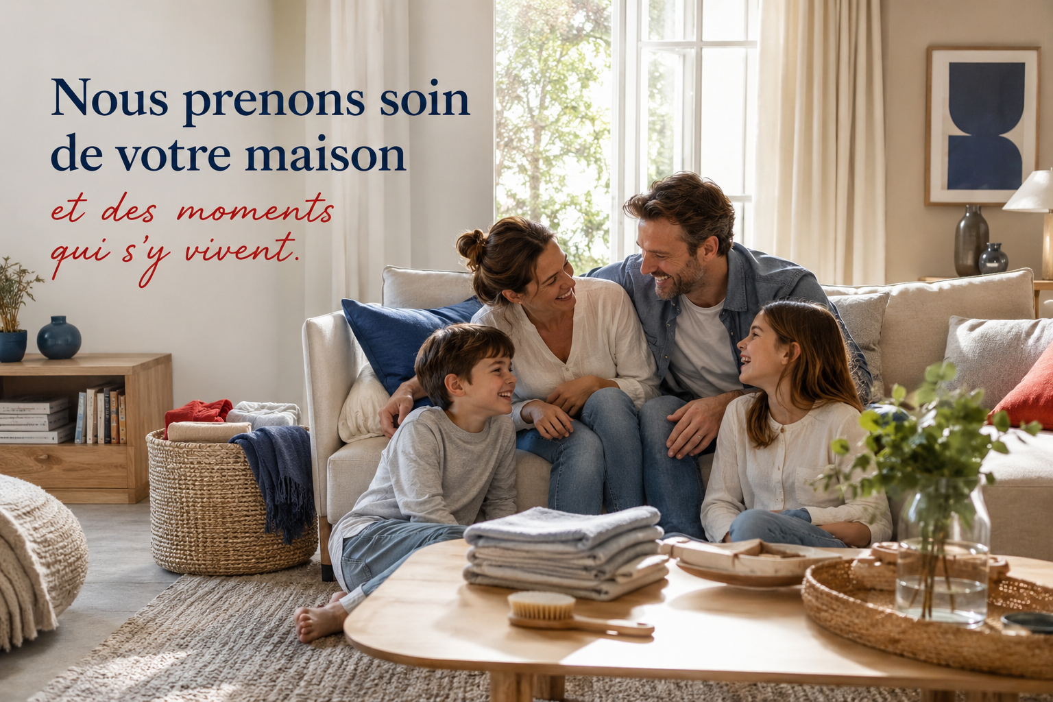 Ménatex et ménagère tradition.Nous prenons soin de votre maison et des moments qui s'y vivent Photo famille. Nous prenons soin de votre maison et des moments qui s'y vivent