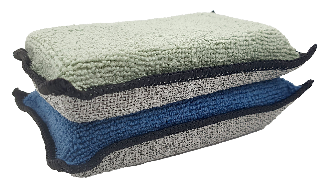 LOT DE 2 ÉPONGES MICROFIBRES Photo produit LOT DE 2 ÉPONGES MICROFIBRES