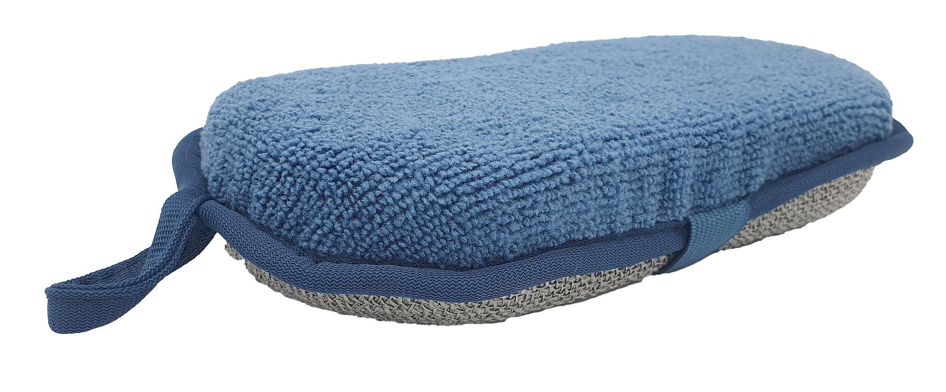 ÉPONGE MICROFIBRE DOUBLE FACE XL AVEC ELASTIQUE DE MAINTIEN Photo produit :ÉPONGE MICROFIBRE DOUBLE FACE XL AVEC ELASTIQUE DE MAINTIEN