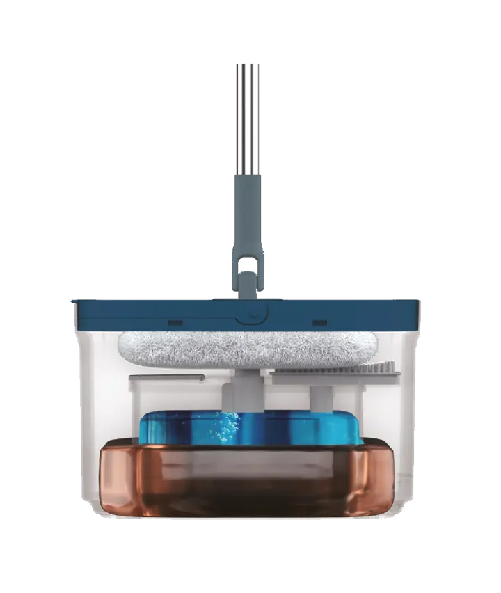 Seau bi-bac FLEX MOP 360° séparant eau propre et eau sale