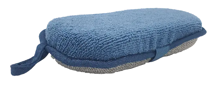 Photo produit :ÉPONGE MICROFIBRE DOUBLE FACE XL AVEC ELASTIQUE DE MAINTIEN